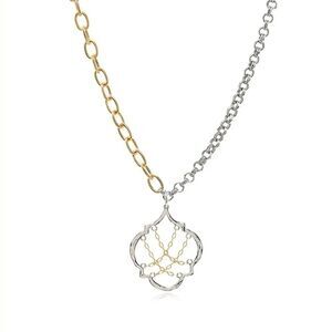 Sara Blaine/eSBe Hologram Mixed Metals Necklace